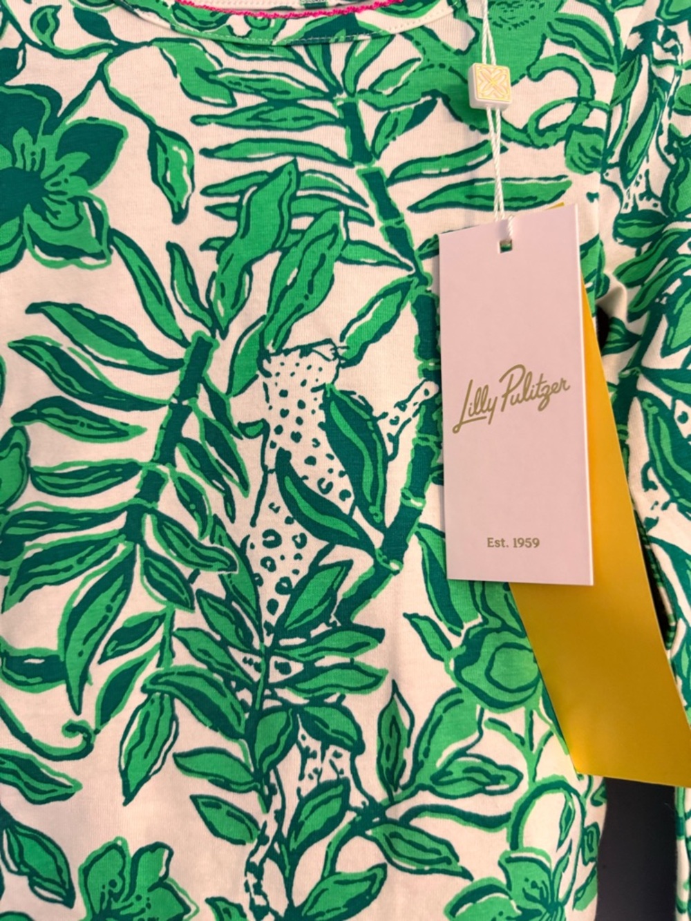 2 Lilly Pulitzer Girls Floral Long-Sleeve Pajama Sets - Pink & Green - Picture 7 of 8